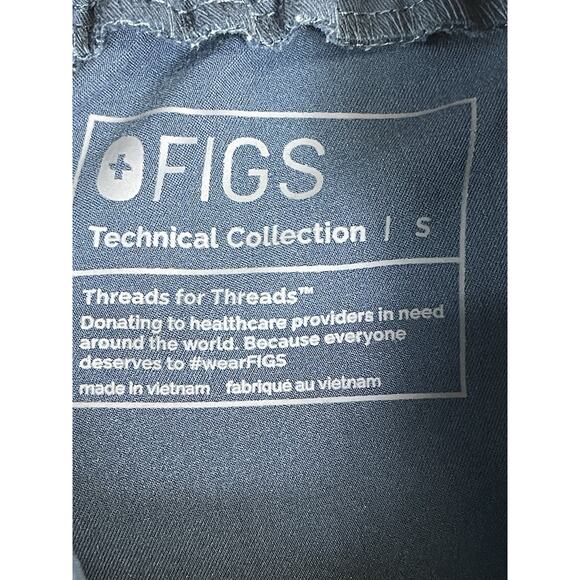Figs Scrub Pants Womens S Graphite Blue Livingston Cargo Drawstring Waist - Picture 4 of 11